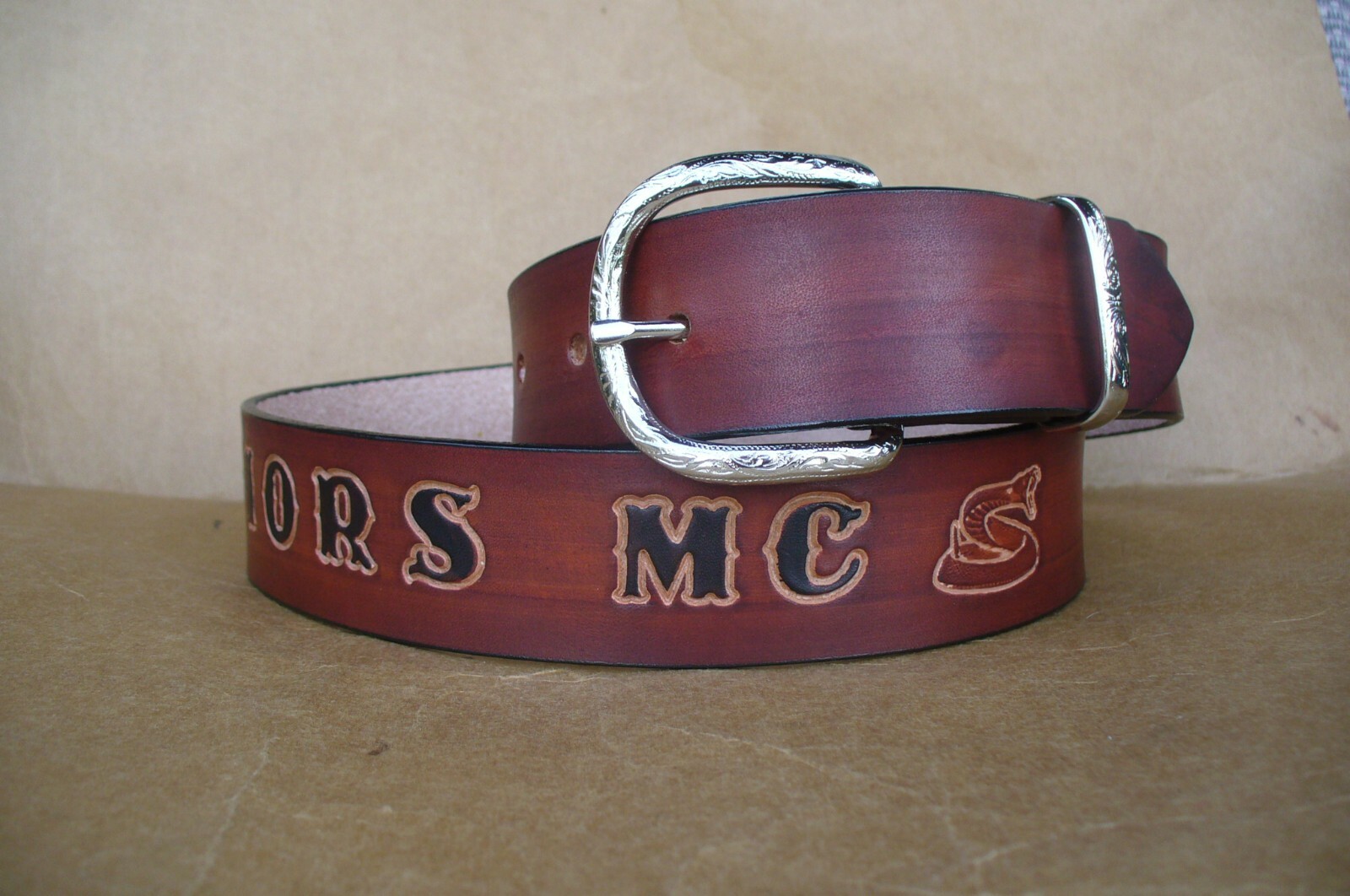 custom tooled leather belts
