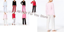 Charter Club Pajama Set Graphic Top  Printed Pants Pajama 2 Piece Set