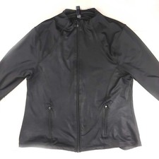 Ki Pro Performance 3/4 Sleeve Yoga Jacket Ruffled Cuffs Black Size L/XL