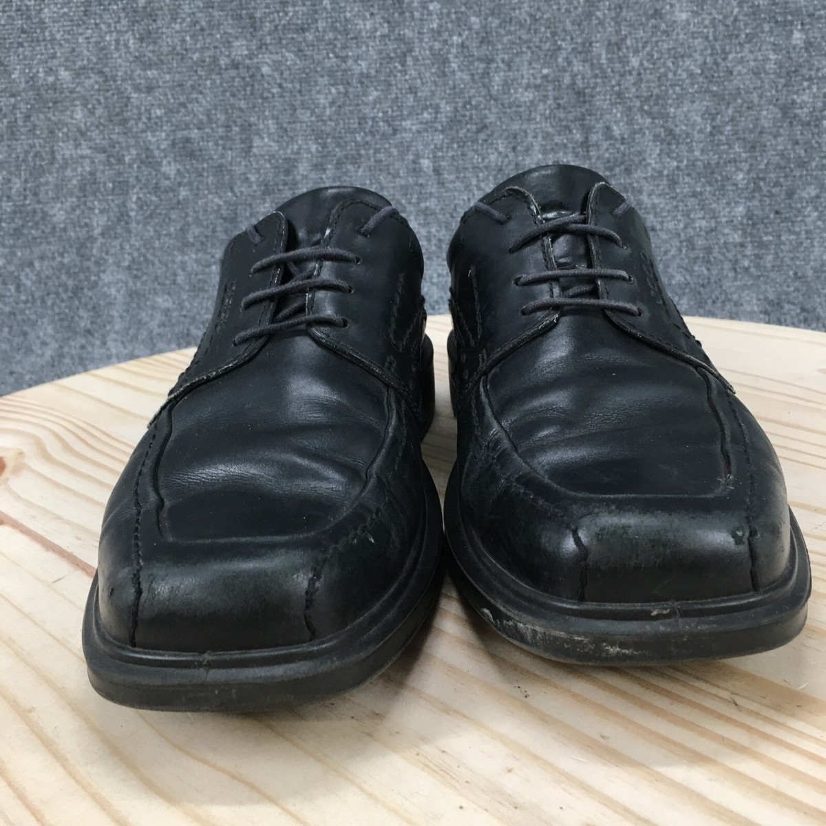Ecco Shoes Mens 42 Dress Oxford Black Leather Lace Up Low  display picture 1