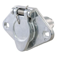 CURT 58070 4-Way Round Connector Socket (Vehicle Side)