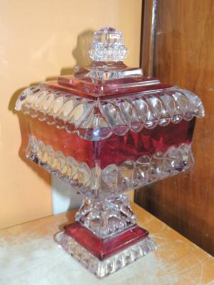 Antique EAPG Covered Compote 10
