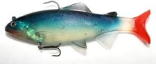 1 Pc 3D Real 8 inch Line Thru Trout Swimbait 6oz Sinking Fishing Lure