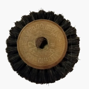 Round Bristle Wheel Brush Wood Hub Fischer MFG CO No 12 Vintage