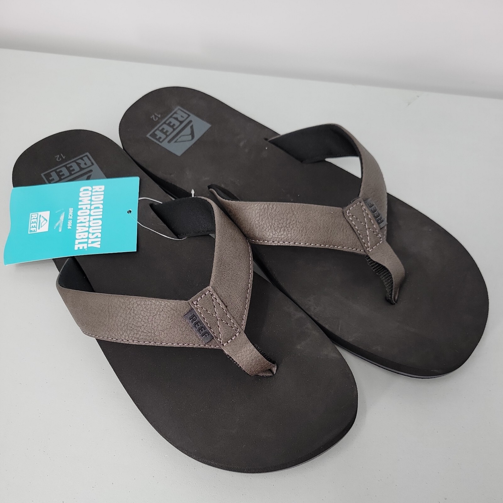Reef Men's Twinpin Sandals Grey - 12