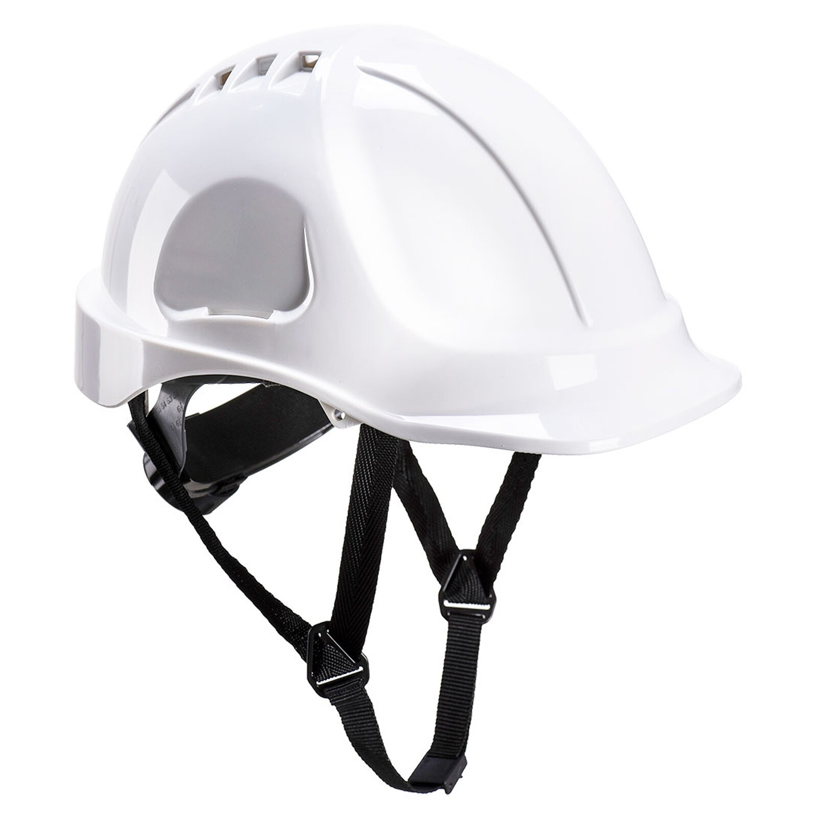 Endurance Vented Safety Helmet White - Chin Strap Included - Portwest PS55WHR
