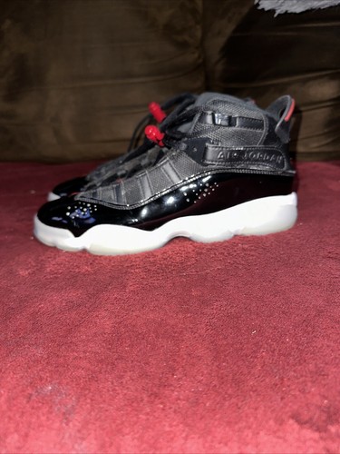 Nike Jordan 6 Rings Black/White/Gym Red Size 6.5 Youth - Picture 2 of 5