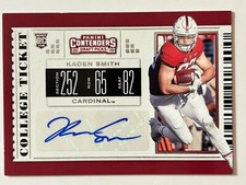 Kaden Smith 2019 Panini Contenders Autographed College Ticket #155 Syracuse