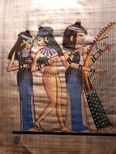 Handmade Egyptian Papyrus with vivid color designs.