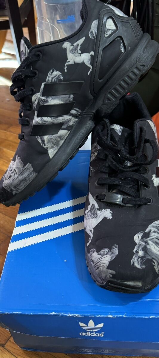 Adidas ZX Flux Mythology Sneakers Black B34138 Lace Up Low Adidas ZX Flux Mythology Sneakers Black B34138 Lace Up Low