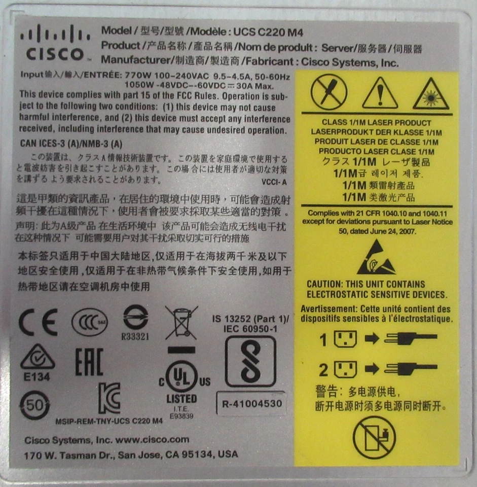 Cisco UCS C220 M4 UCSC-C220-M4S E5-2650v3 8x 2.5" SAS Bay 1GB RAID 1U Server CTO - Изображение 3 из 4