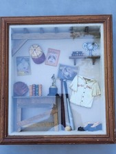 Vintage Baseball Decor 3D Shadow Box (Resin, Glass, Composite Wood) - Used in