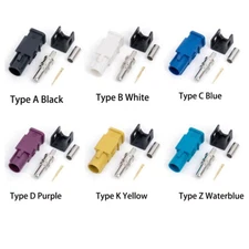 1pc Fakra Male Plug A/B/C/D/K/Z Long Version RF Coaxial Connector for RG316