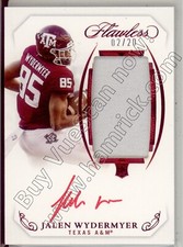 jalen wydermyer rc rookie draft auto jersey patch texas a&m aggies college #/20
