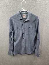 Levi  s Men  s 99 Cotton 1 Spandex Stretch Long Sleeve Button Up Shirt Sz Small