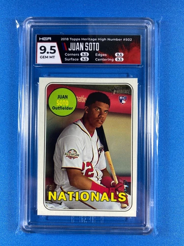 2018 Topps Heritage--JUAN SOTO #502--RC--HGA 9.5--Washington NATIONALS--(psa,bgs