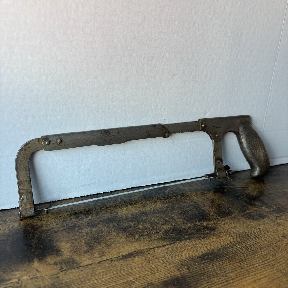 Vintage Forsberg Whale No 60 Adjustable Hacksaw. Rusty. Needs A
