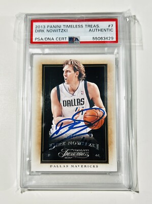 PSA 2013 Panini Timeless Treasures #97/299 Dirk Nowitzki Authentic Auto Pop 1/1