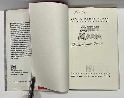 Tante Maria von Diana Wynne Jones SIGNIERTE REZENSIONSKOPIE! 1991 Greenwillow Books Magic - Bild 2 von 17