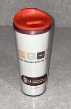 Aladdin Dunkin’ Donuts "This Teacher Runs on Dunkin’” Plastic Travel Tumbler