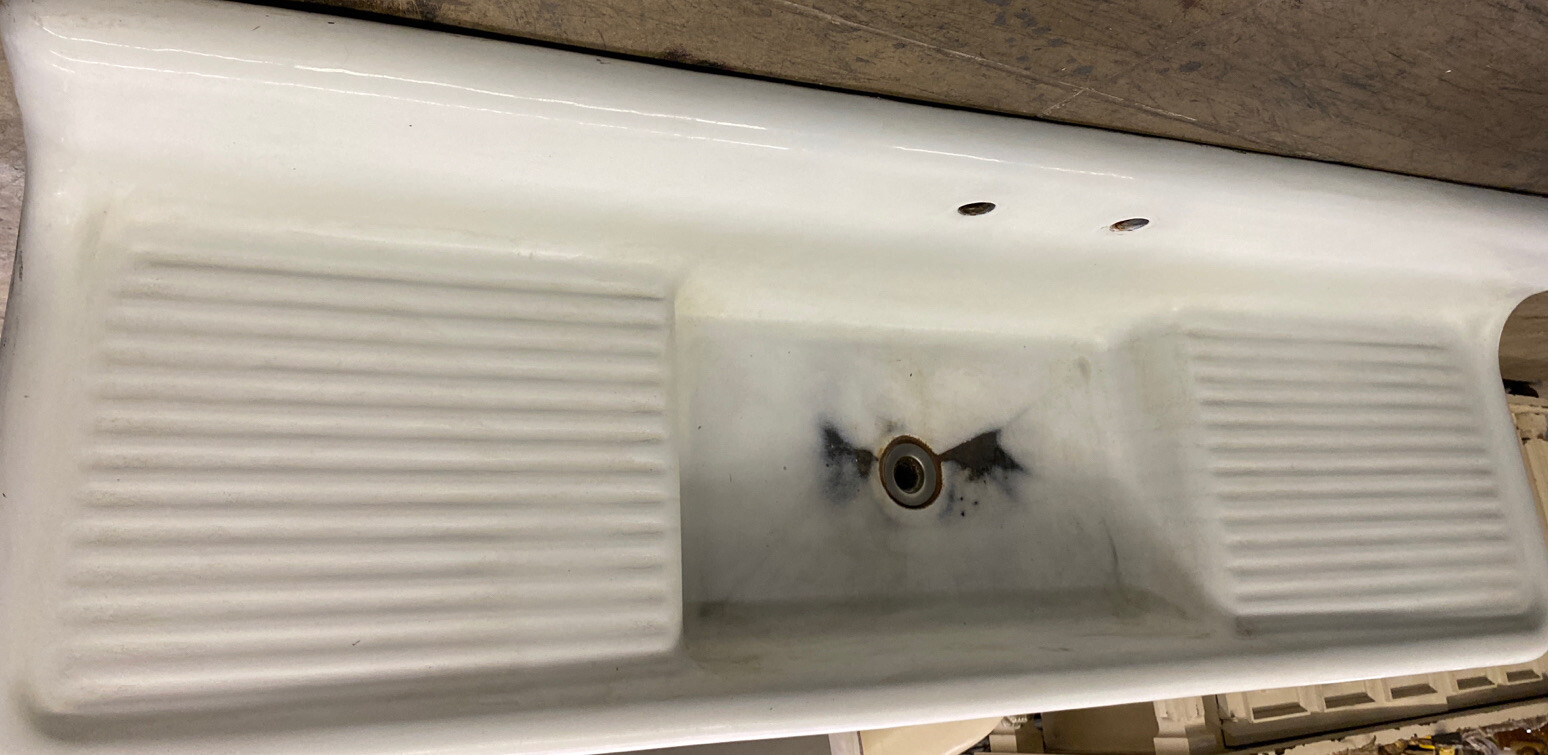 Old Farmhouse Kitchen Sink Double Washboard CastIron 78x22x18 eBay