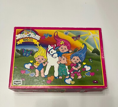 Magic Trolls Puzzle ''The Gang'', 100 Teile, Rose Art Brand - 90er Jahre Vintage