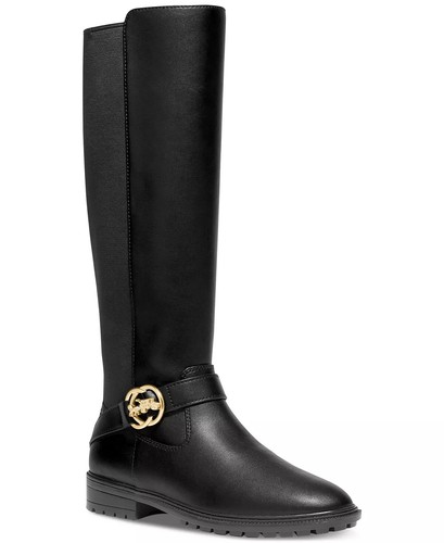 COACH Farrah Leather Boot Black, Size 8.5 M