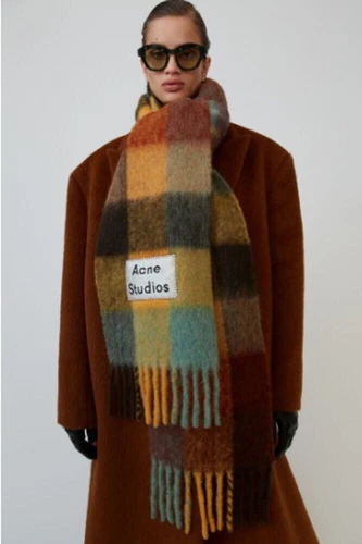 DE Neu Acne1 Studios Schal Schals Warme Tartan Wrap Rainbow Wool Pashmina Schal - Bild 10 von 49