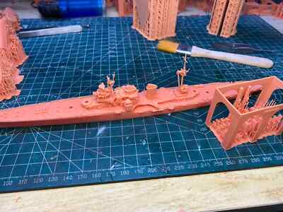 3D Printed 1/700 Italian Duke of Abruzzi Cruiser Unpainted Model Kit NEW！