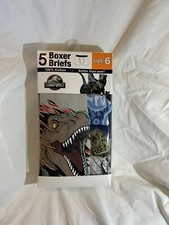 Handcraft JURASSIC WORLD Boys Boxer Briefs 5 Pack - Size 6