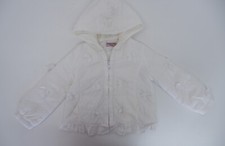 Monnalisa Bebe Baby Girls Lightweight Jacket Coat Age 18M White Bow 