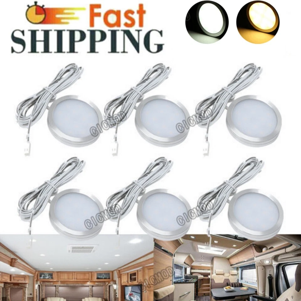 12V Interior LED Spot Lights Ceiling Camper Van Caravan Motorhome Boat Downlight - Image 2 of 4
