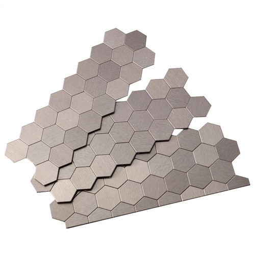Aspect Peel and Stick Backsplash Honeycomb Matted Metal Tile (15 sq ft Kit) - Picture 5 of 5