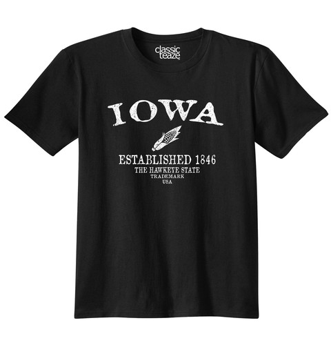 Iowa Hawkeye State Corn on the Cob EST 1846 Womens or Mens Crewneck T Shirt Tee - Picture 3 of 11