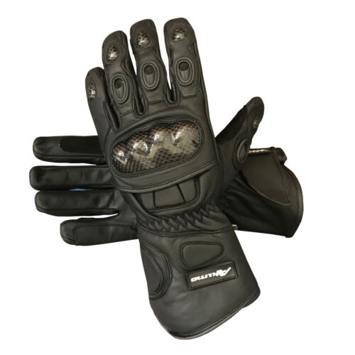 Leather Motorcycle Street Racing Biker Reflective Gloves Size XXL - Picture 1 of 2