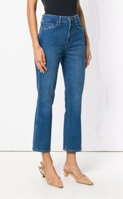 Khaite Women's Benny Cropped Jeans Size 26 Blue Medium Wash USA Made Casual