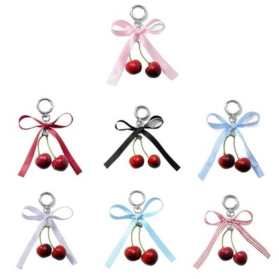 Fashionable Keychain Cherry Bag Pendant Key Ring for Ladies and Trendsetters
