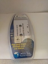 Wireless Gear Brand White Universal Audio Cassette Adapter For Car Stereos