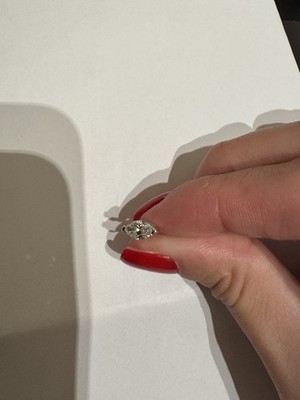 Maria TASH Marquise Ohrstecker mit Diamantgewinde 8 mm