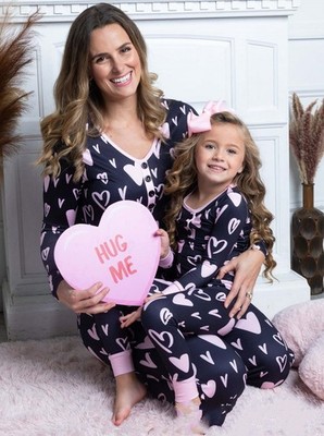 Beauty Clothing Valentine's Day Heart Printing Leisure Pajamas Pajamas Parent-ch