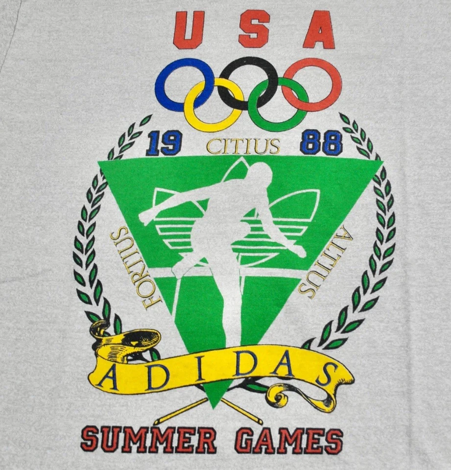 Camisa Adidas Vintage Juegos Olímpicos de Verano 1988 Talla Mediana Foto 2 de 4