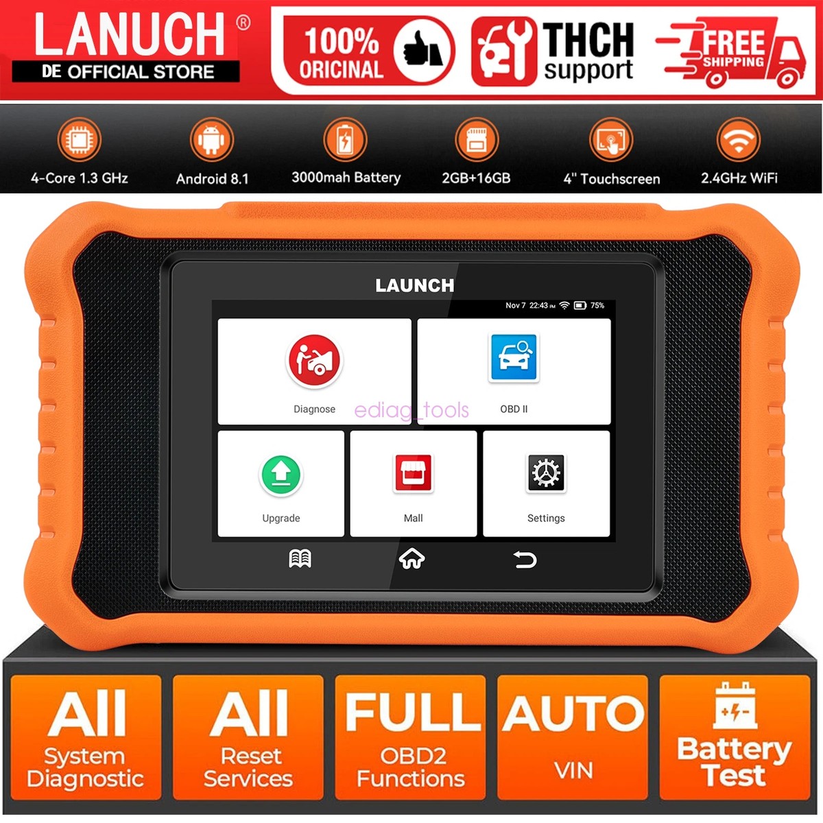 Launch Creader Elite Diagnostic Scanner Tool Car Code Reader For