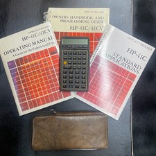 HEWLETT PACKARD HP 41CV CALCULATOR, WORKING, ALL PORT COVERS, MANUALS, CASE