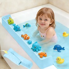 Splash Guard for Bathtub Kids - Silicone Bathtub Splash Guard with 11 Suction...