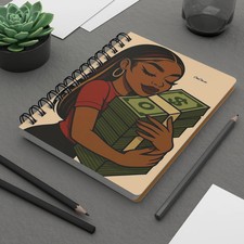 Stylish Spiral Bound Journal - Empowering Art, Motivational Notebook, Gift for