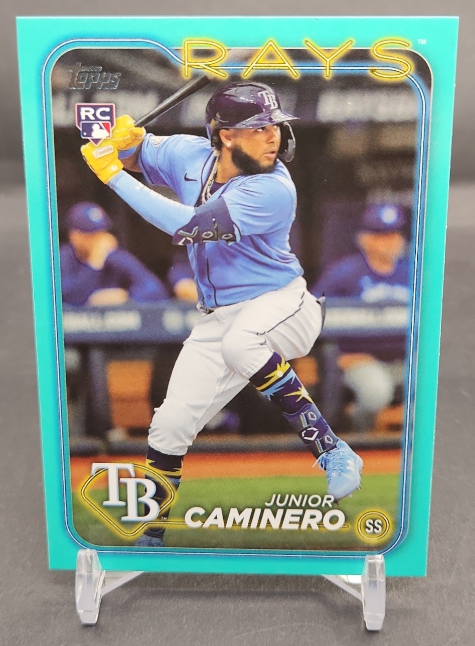 2024 Topps Junior Caminero #628 Aqua RC Rays