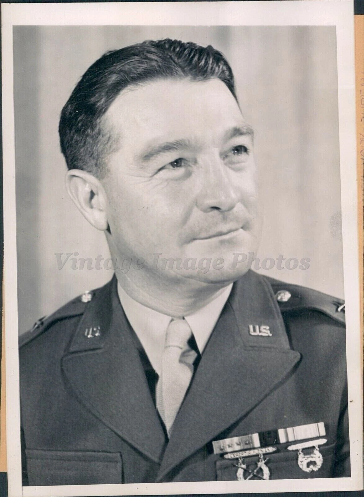 1945 Photo Military Frank Allen Director Supreme Headquarters Relation - 画像1/2