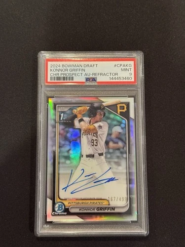 2024 Bowman Draft Konnor Griffin #CPAKG  1st Chrome Refractor Auto /499 PSA 9