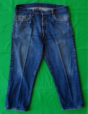 Levis Denim Jeans Vintage 1960's 505 Big E Indigo Selvedge Patch Pants Strauss