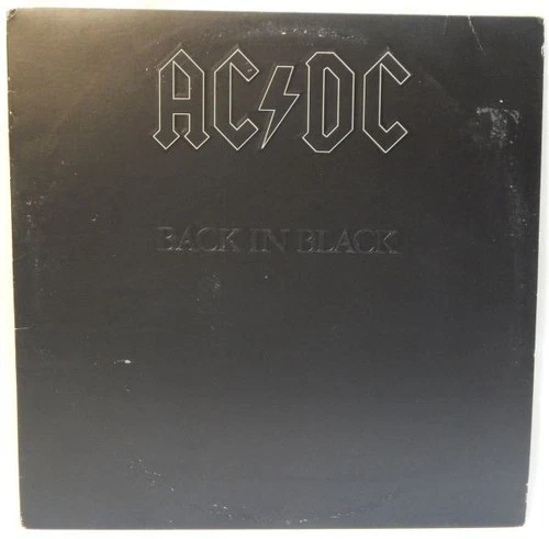 NICE AC/DC BACK IN BLACK EMBOSSED COLUMBIA HOUSE SPECIALTY PRESSING VINYL, 1980